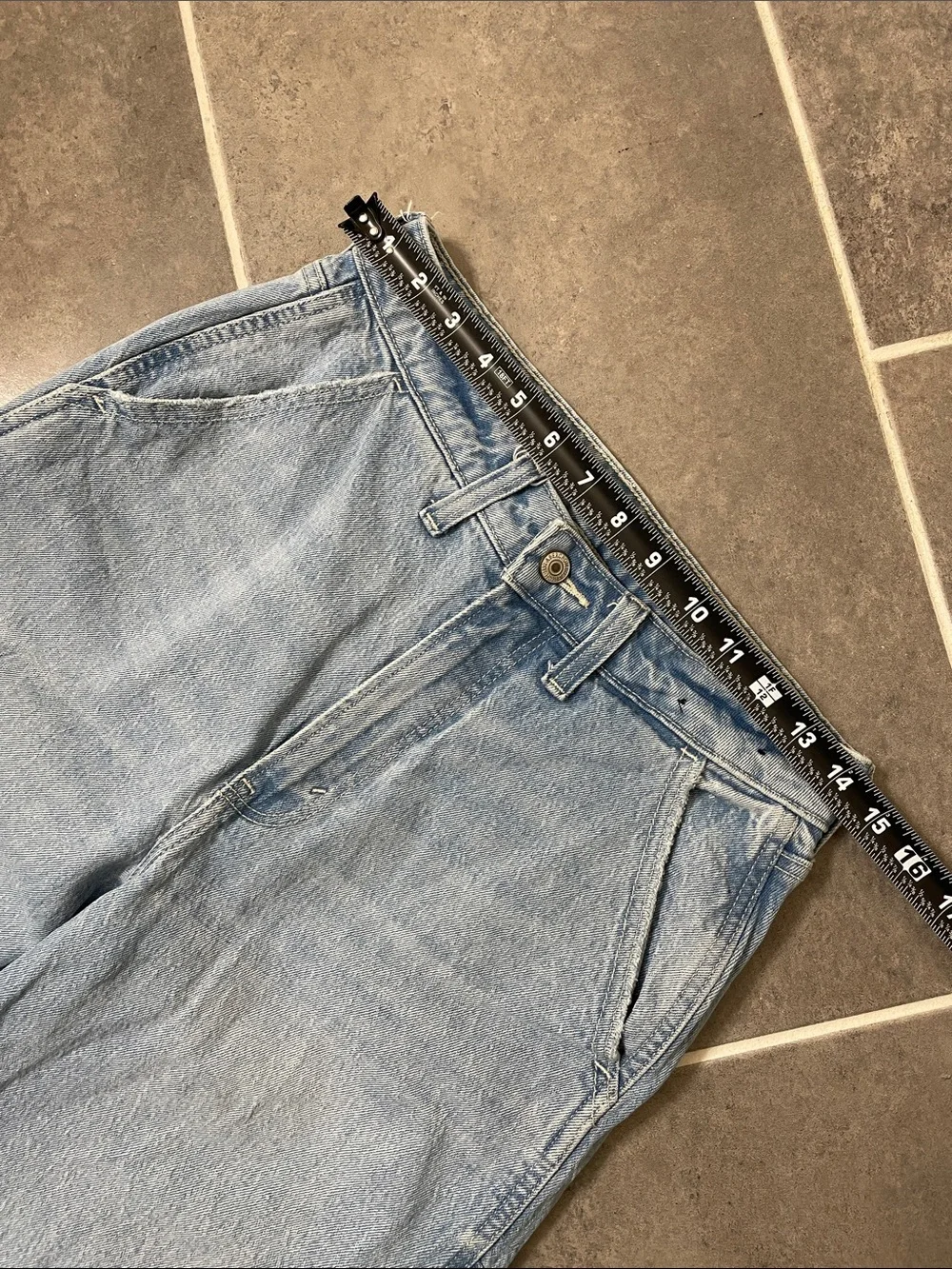 Abercrombie & Fitch 90s Relaxed High Rise Carpenter Curve Love Jean size 27X33 - Picture 4 of 8